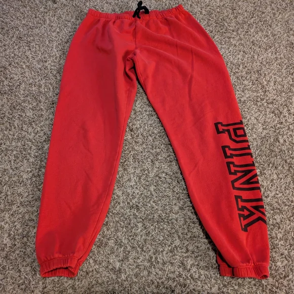 Victoria's Secret PINK Sweat Pants with Black Lettering - Picture 2 of 7